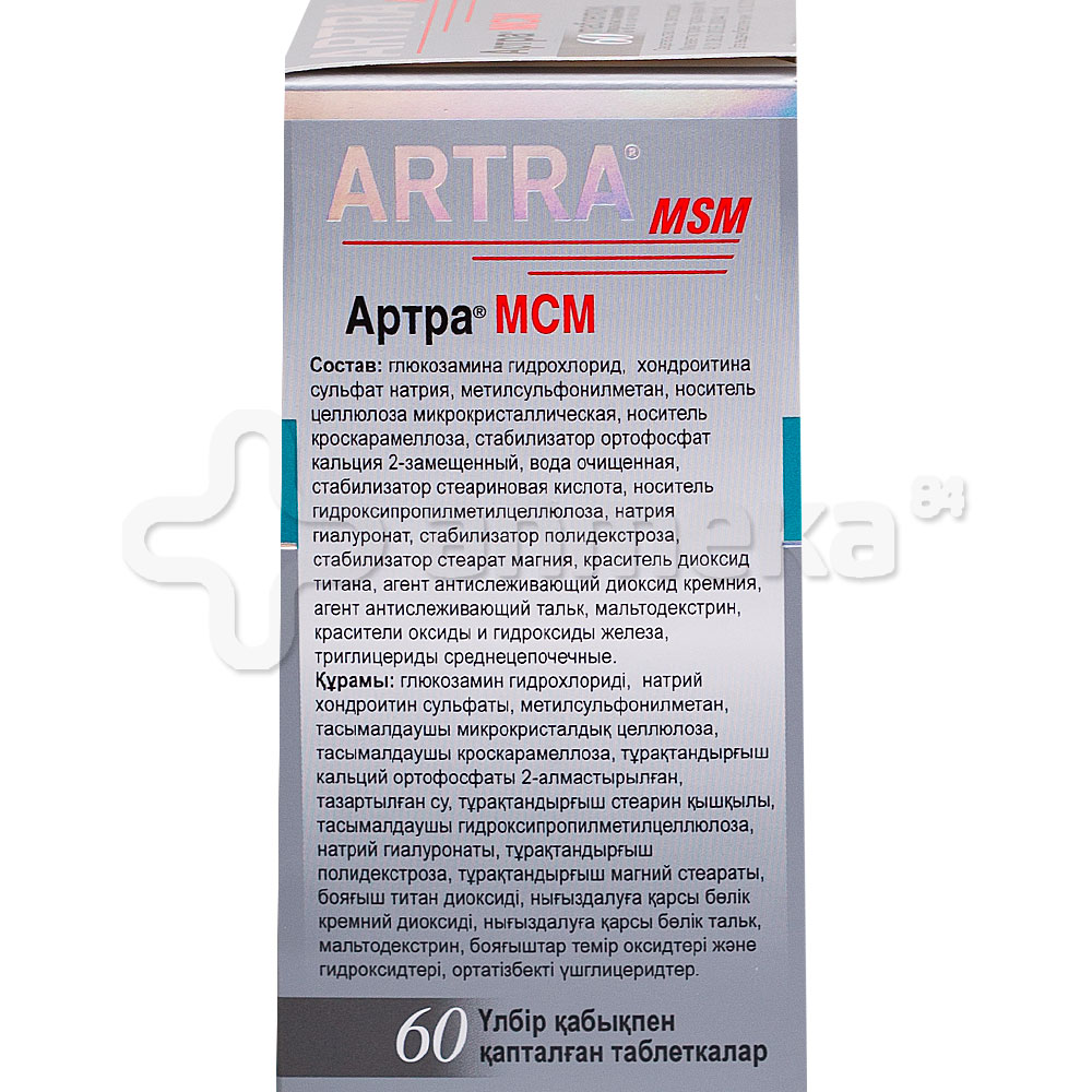 Артра MSM (глюкозамин/хондроитин/мсм) №60 табл / Таблетки, капсулы .