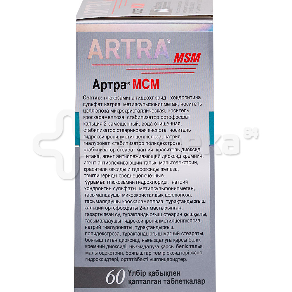 Артра MSM (глюкозамин/хондроитин/мсм) №60 табл / Таблетки, капсулы ...