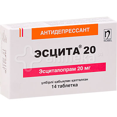 Эсцита 20мг (эсциталопрам) №14 табл, / Рецептурные лекарства ...