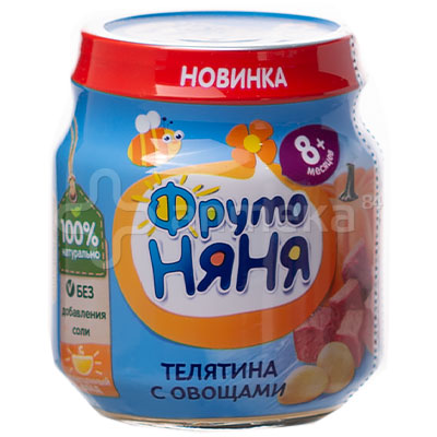ФрутоНяня Пюре из телятины с овощами 100гр с 8 мес / Мясное, рыбное ...