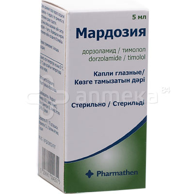 Мардозия (дорзоламид/тимолол) глазн.кап. 5мл / Глаукома / Лекарства ...