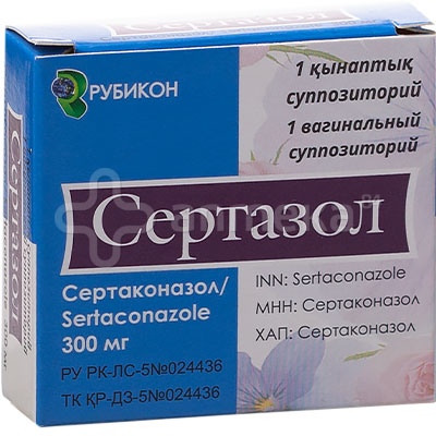 Сертазол 300мг (сертаконазол) №1 вагин.супп. / Суппозитории, крема ...