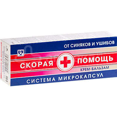 Скорая помощь крем-бальзам 75мл от синяков и ушибов / Мази, гели / БАДы ...