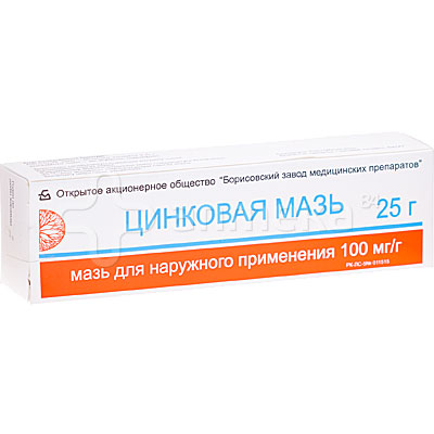 Цинковая мазь 25,0 / Раны, язвы, ожоги / Лекарства / Заболевания кожи ...