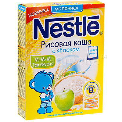Каша Nestle молочная рисовая с яблоком с 4 месяцев 250г тв/уп (4606272031467)