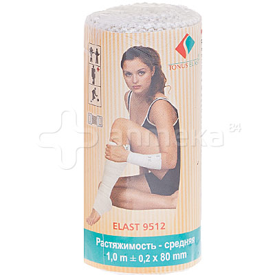 Бинт elast мед эластич средней растяжимости 1.0м*0.08 (4750283000162)