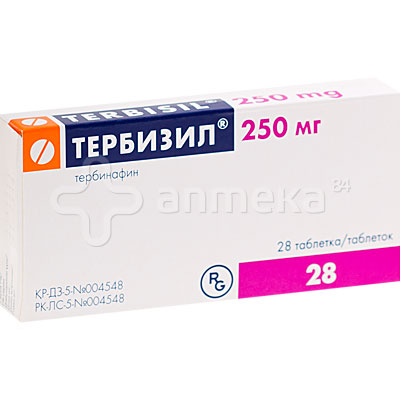 Тербизил 250мг (тербинафин) №28 таблетки / Противогрибковые / Лекарства ...