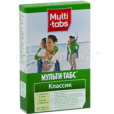 Мульти-табс Классик №30 таблетки / Витамины в комплексе / Витамины ...