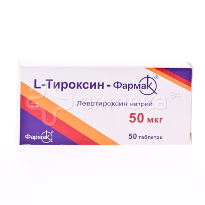 L-Тироксин 50мг Берлин-Хеми (левотироксин) №50 таблетки / Щитовидная ...
