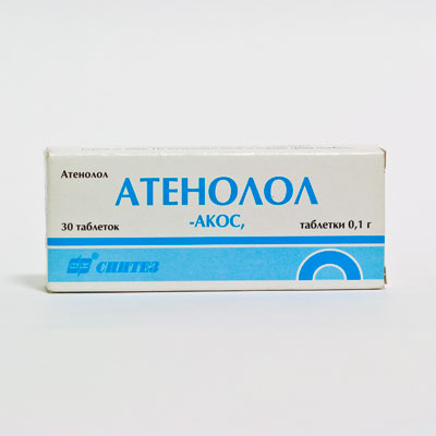 Атенолол Акос 0,1 №30 таблетки / Бета-адреноблокаторы / Лекарства ...