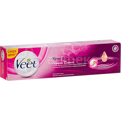 Крем для депиляции veet с ароматом бархатной розы и эфирными маслами 180мл (4607109405291)