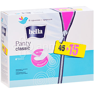 Прокладки жен Bella гигиенич panty Classic 45шт+15шт бл (5900516311988)