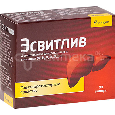 Эсвитлив (эссенциальные фосфолипиды) №30 капсул / Печеночные и ...