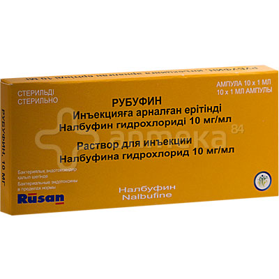 Рубуфин 10мг/мл р-р 1мл (налбуфин) 10 ампулы / Анальгетики, жаропонижающие / Лекарства / Каталог / Аптека 84. Доставка лекарств