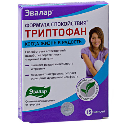 Эвалар Триптофан формула спокойствия №15 капсулы / Успокаивающие ...