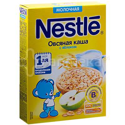 Каша Nestle молочная овсяная с яблоком 220г тв/уп (4603341000256)