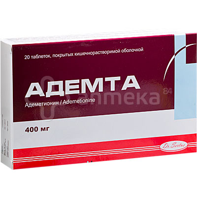 Адемта 400мг (адеметионин) №20 таблетки / Печень и желчевыводящие пути ...
